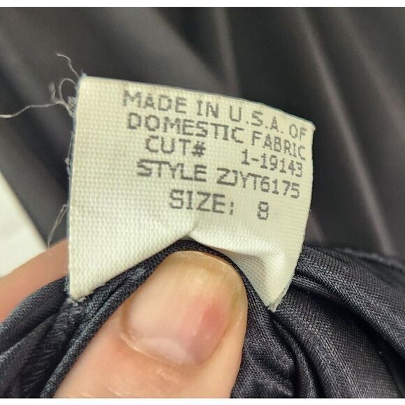 David Meister Women's Solid Black Lined Ruched Side Sheath Dress Size 8 LBD - Picture 10 of 11